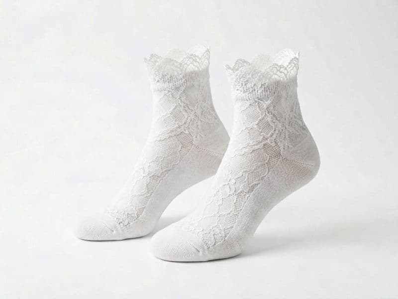 Women Lace Trim Socks
